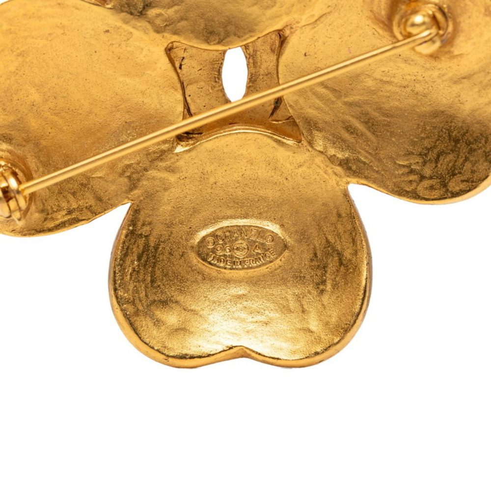 CHANEL Vintage Gold Logo Brooch - Picture 3 of 4